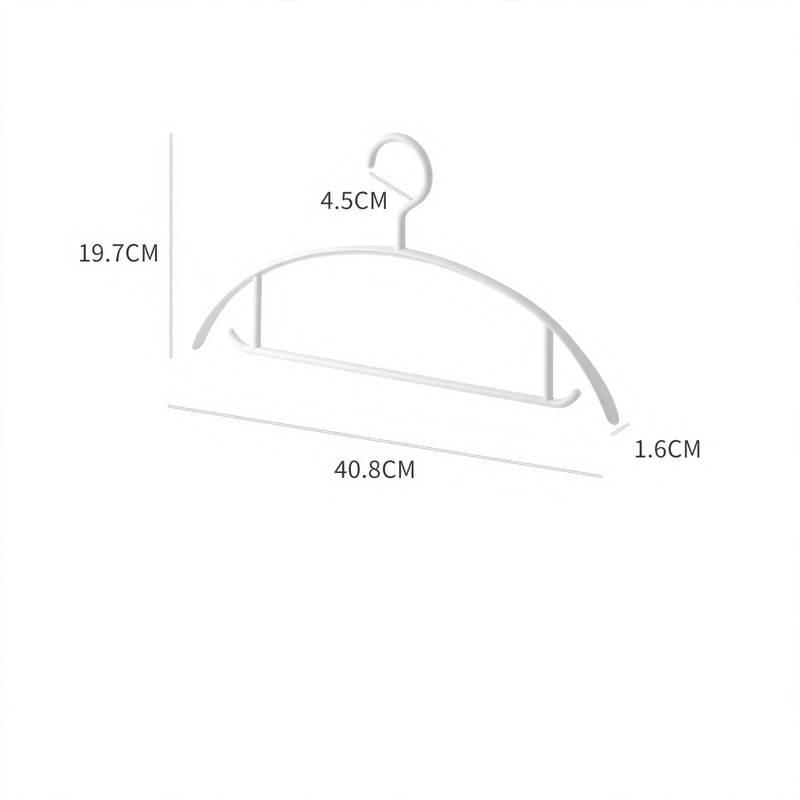 Plastic hangers, non-slip, shoulder-friendly