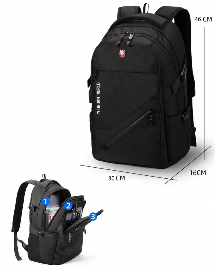 Backpack with laptop compartment, 15 inch