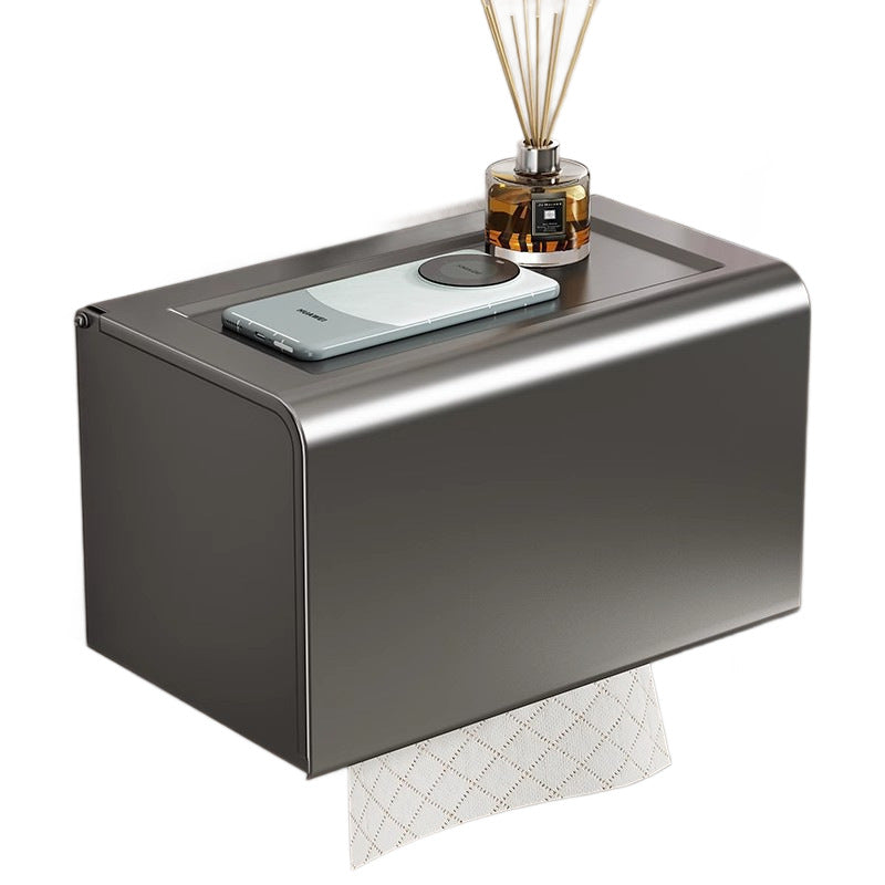 Wall-mounted toilet paper box made of aluminum