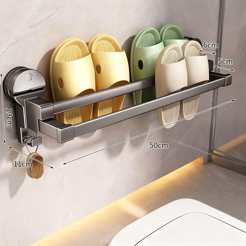 Bathroom slipper holder with suction cup, extendable
