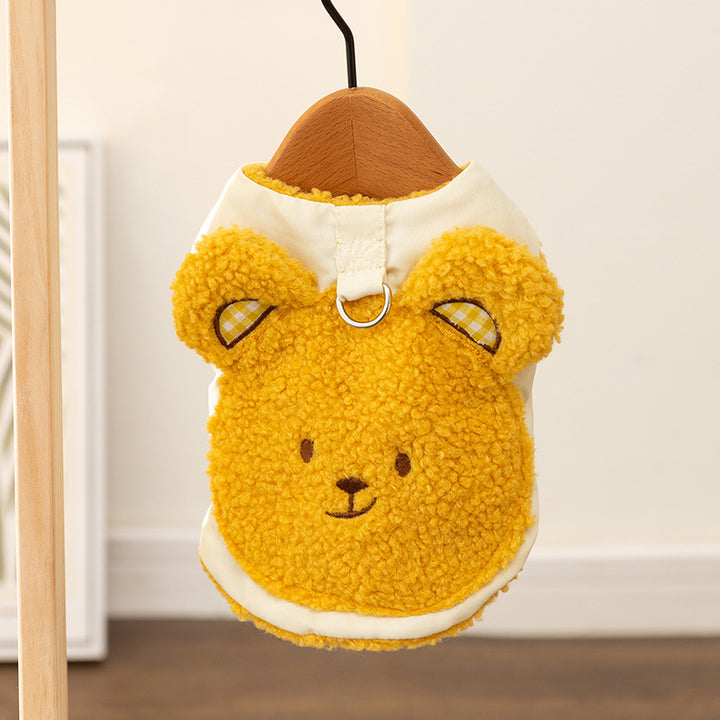 Dog coat with bear motif, polyester