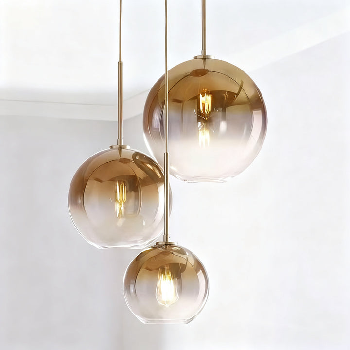 LED pendant light in industrial style, height adjustable