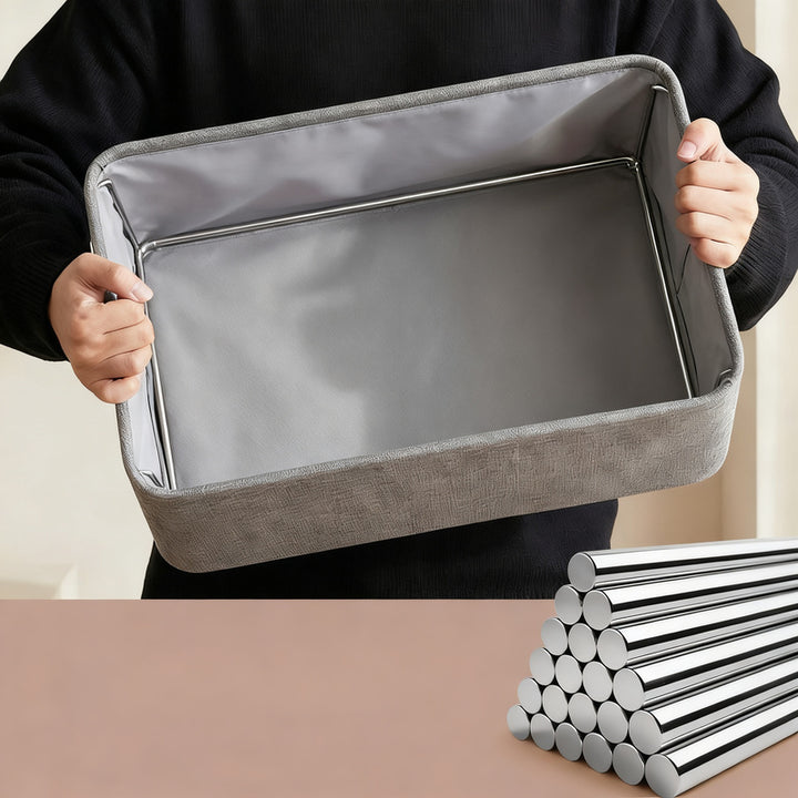 Fabric storage box for clothes, foldable