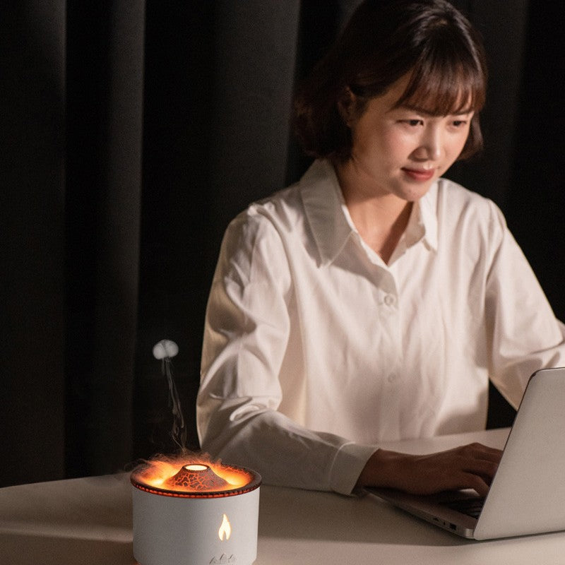 Aroma diffuser with ultrasonic spraying