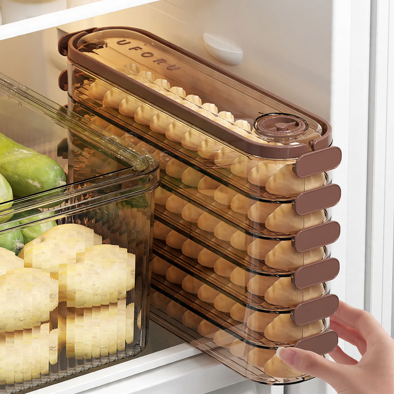 Multilayer storage box for dumplings