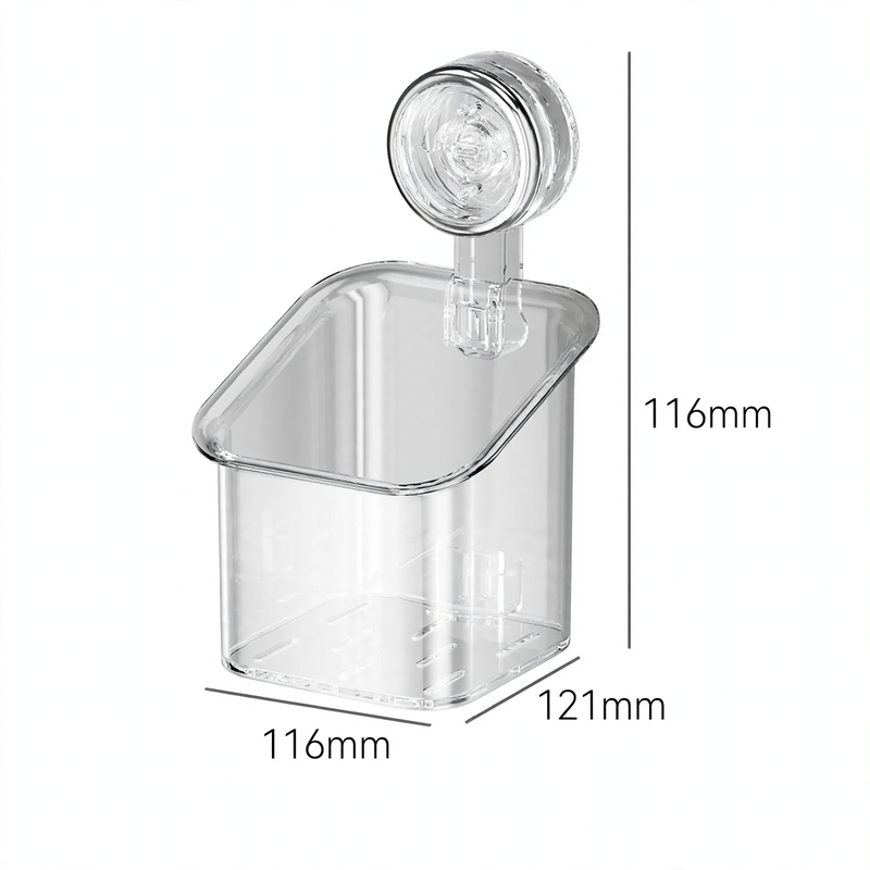 Suction cup wall box with drain, model YM.6933-59063