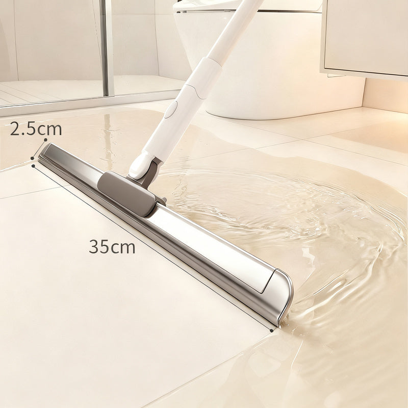 Water scraper and broom 2-in-1