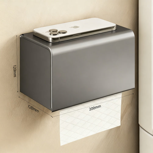 Wall-mounted toilet paper box made of aluminum