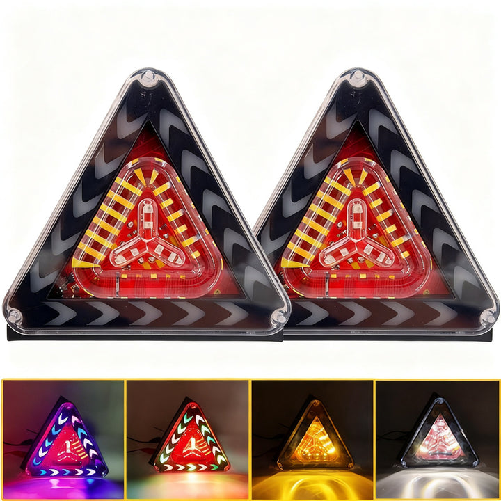 LED Flashlight, triangular, 12-24V