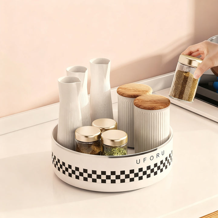 Rotating spice rack for the countertop
