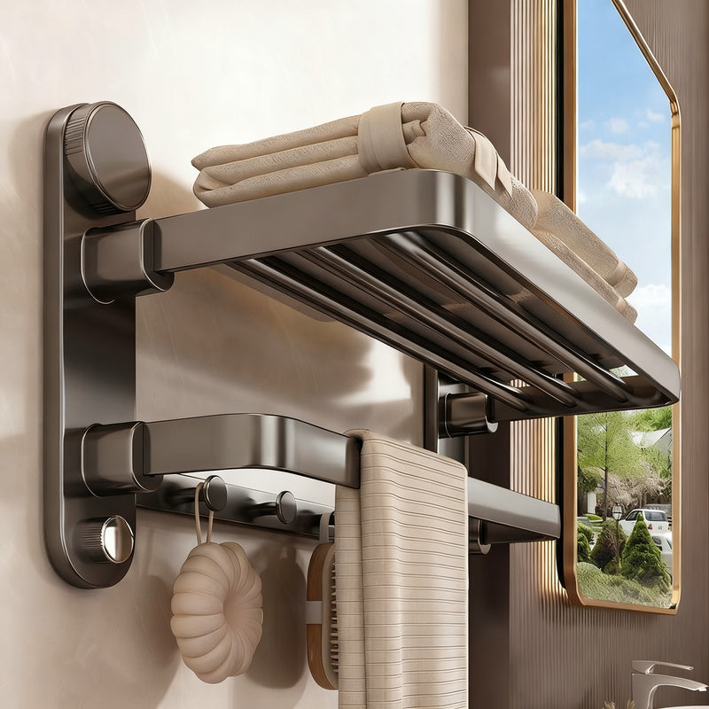 Adhesive Towel Holder, Metal, Modern