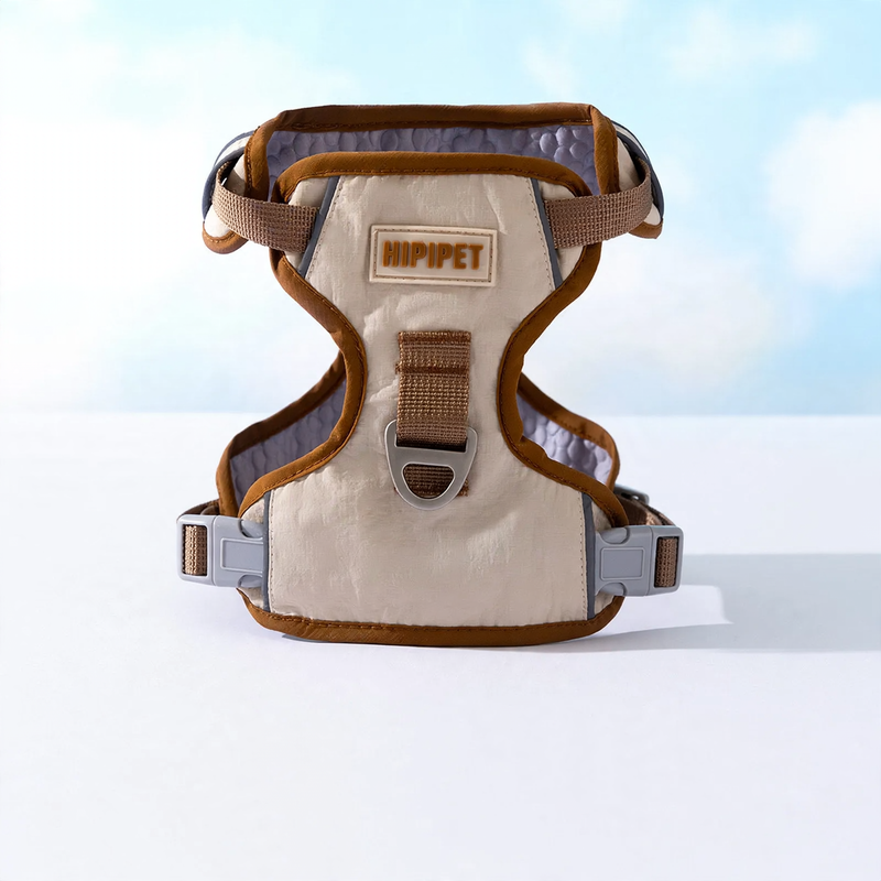 Dog harness with double ring, breathable, various sizes