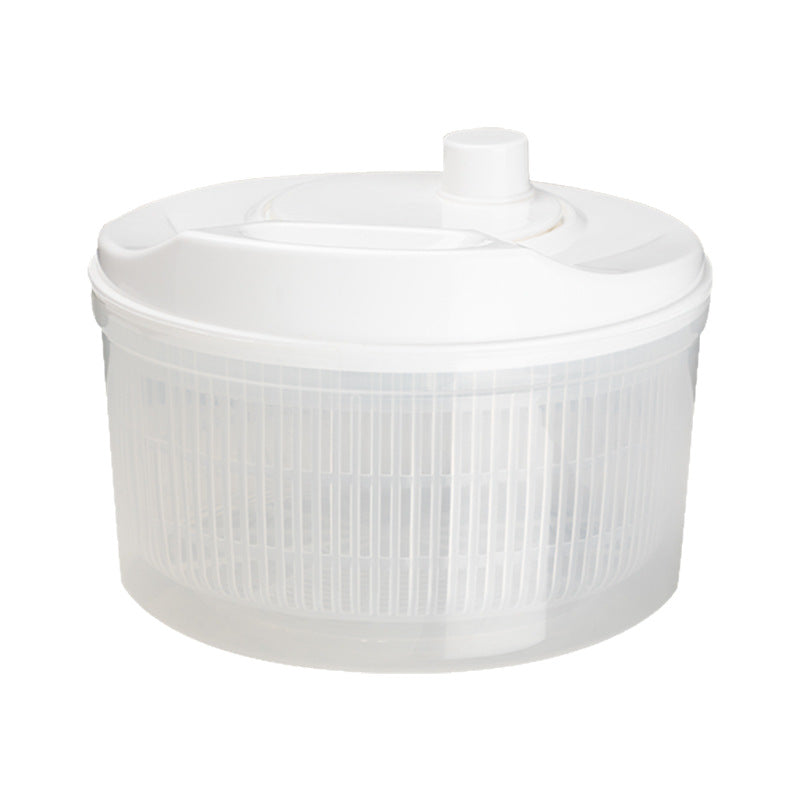 Manual salad spinner made of plastic