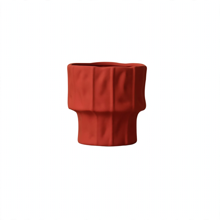 Geometric Ceramic Vase in Nordic Style