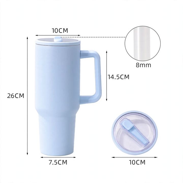 Insulated mug with handle, 30/40 oz