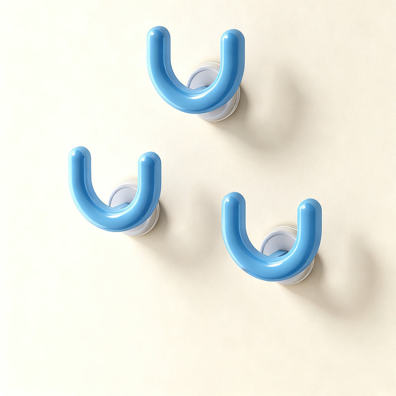 Suction cup slipper rack for bathroom
