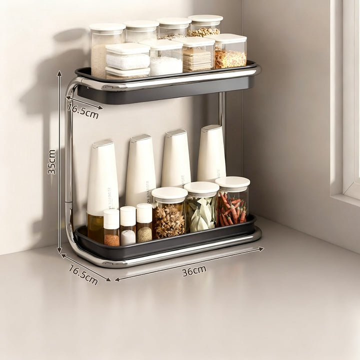 Multi-tiered spice rack for the countertop