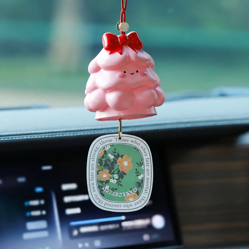 Christmas tree car scent hanger with fragrance pads