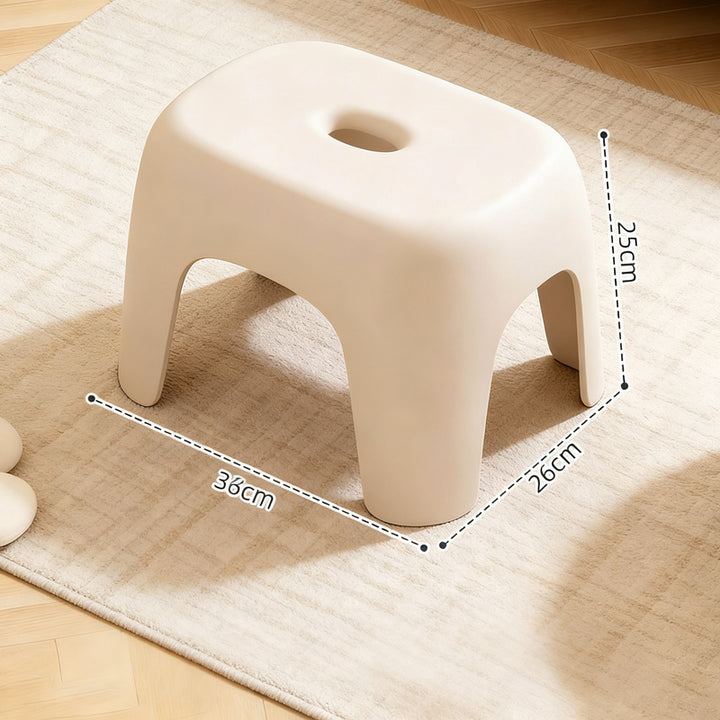 Plastic stool, square, sturdy
