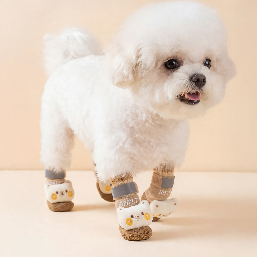 Waterproof dog boots with high shaft