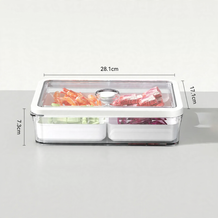 Vacuum food storage box with electric pump