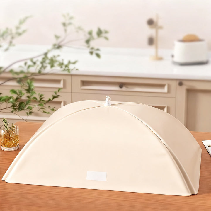 Foldable food cover made of mesh fabric