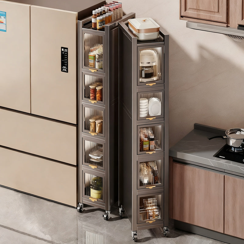 Narrow drawer cabinet for niches and gaps