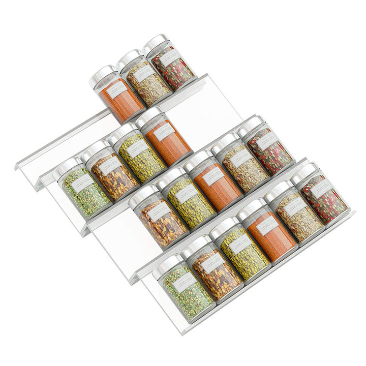 Acrylic spice rack with drawers