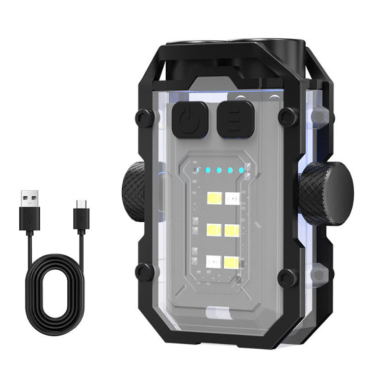Portable USB flashlight with magnetic holder