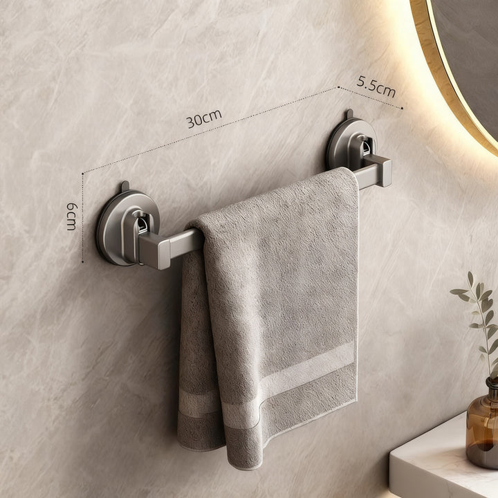 Towel holder with suction cup, extendable