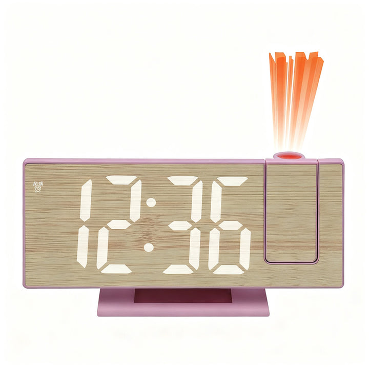 LED projection clock with light sensor