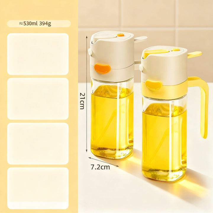 Oil sprayer and oil can, 2-in-1, 530 ml