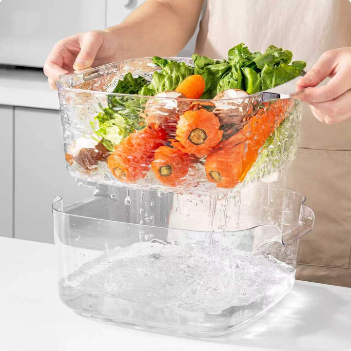 Plastic kitchen strainer, multilayer
