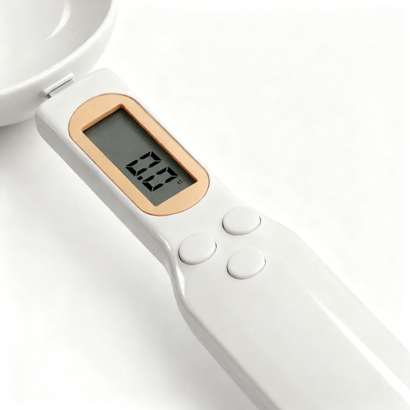Electronic measuring spoons with scale, 0.1 g accuracy