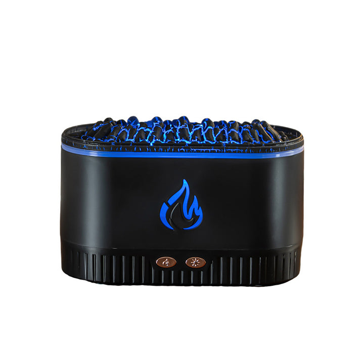 Ultrasonic humidifier with wood fire design