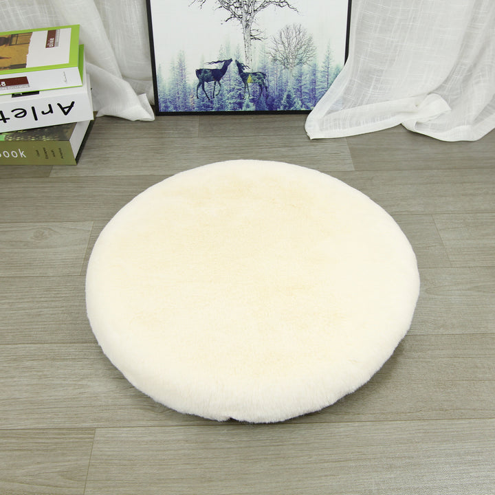 Round seat cushion made of cotton and linen