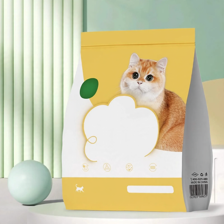 Tofu cat litter with activated charcoal and odor control