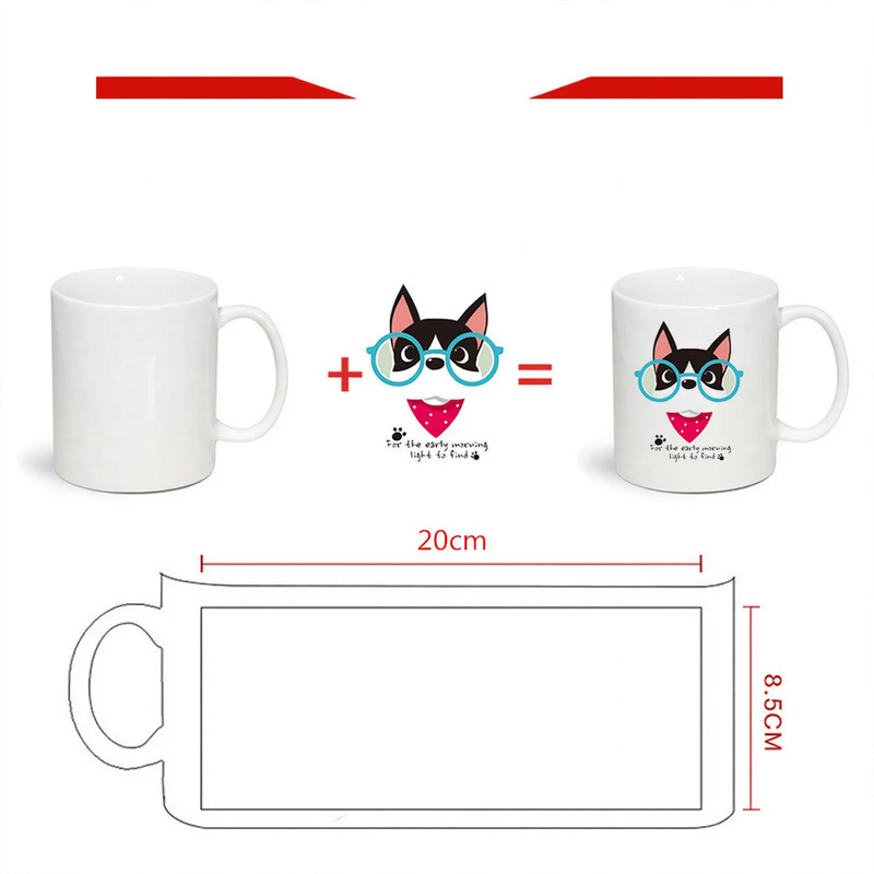 Ceramic mug with photo print