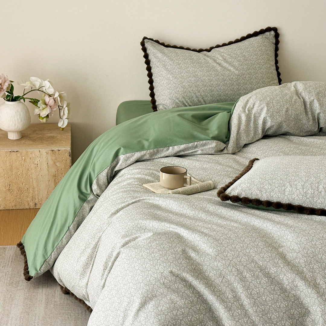 Cotton bedding set, mother-baby quality, floral pattern