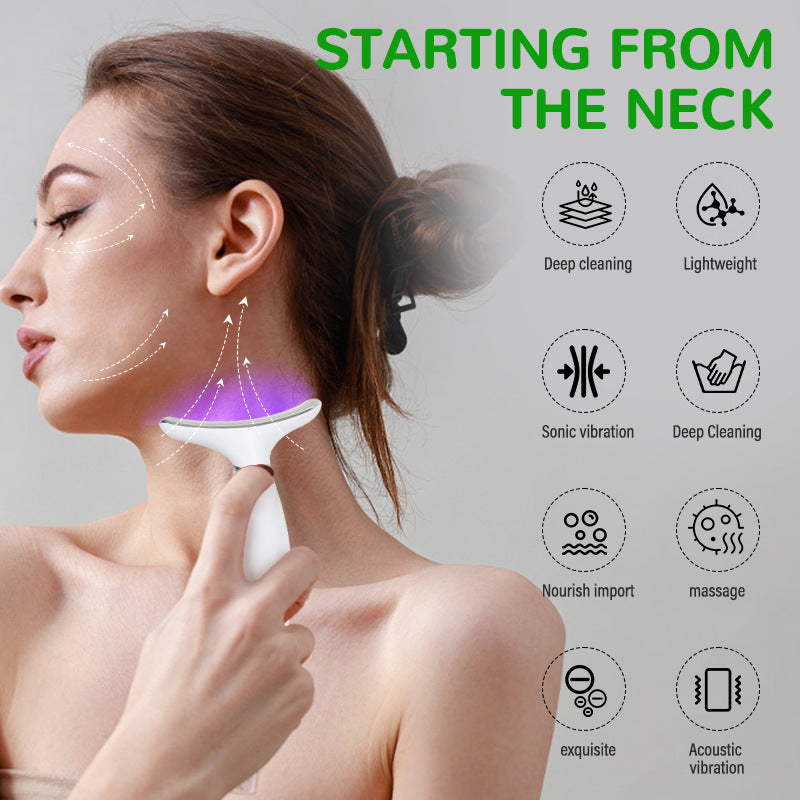 Portable beauty device for face and neck