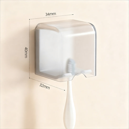 Toothbrush holder with lid, ABS, wall-mounted