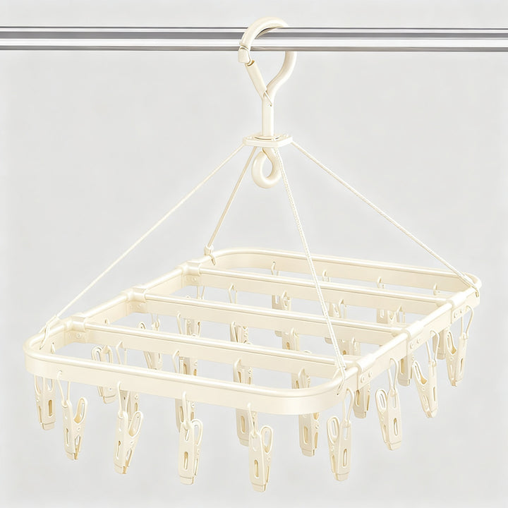Aluminum clothes dryer with clips