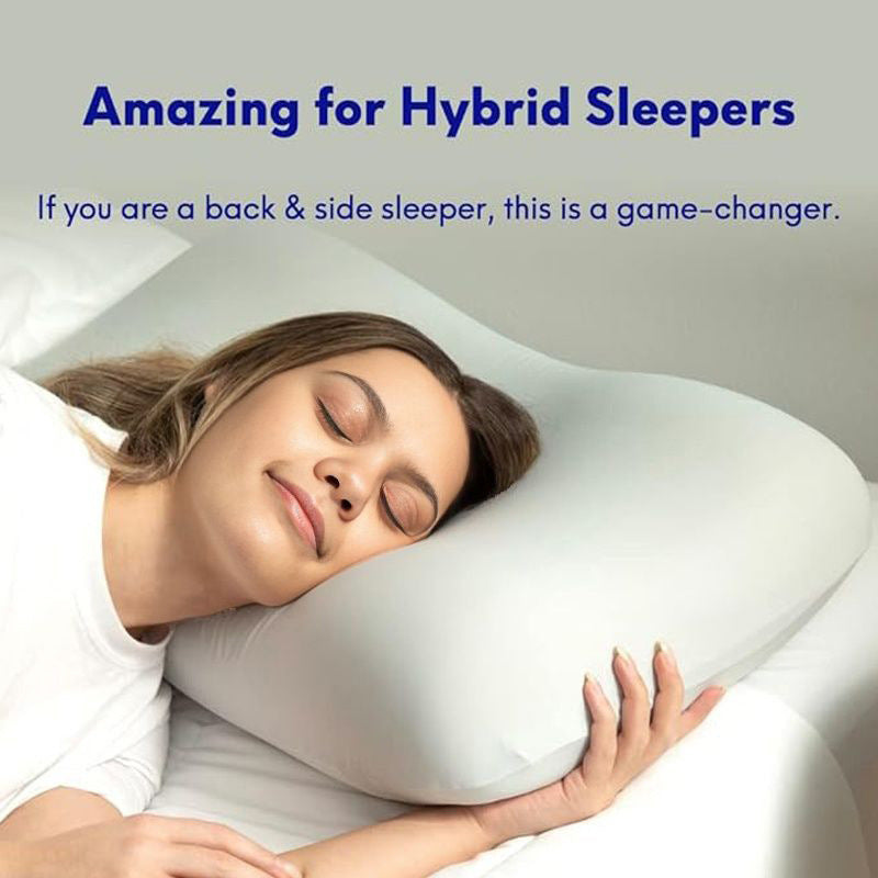Memory foam neck support pillow with ice crystal cover