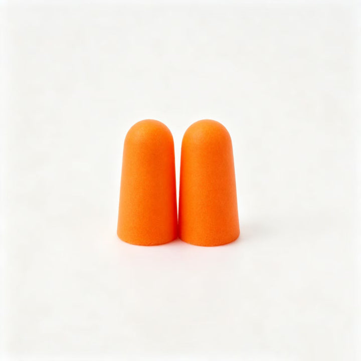 Foam ear plugs, spherical shape, 25×12 mm
