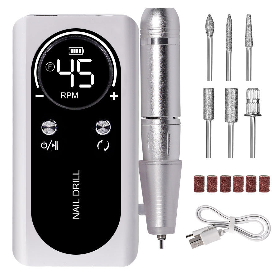 Stornfield | Professional Portable Electric Nail File 45000RPM with Rechargeable Battery | Low Noise Level for Manicure