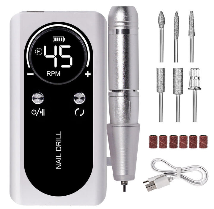 Stornfield | Professional Portable Electric Nail File 45000RPM with Rechargeable Battery | Low Noise Level for Manicure