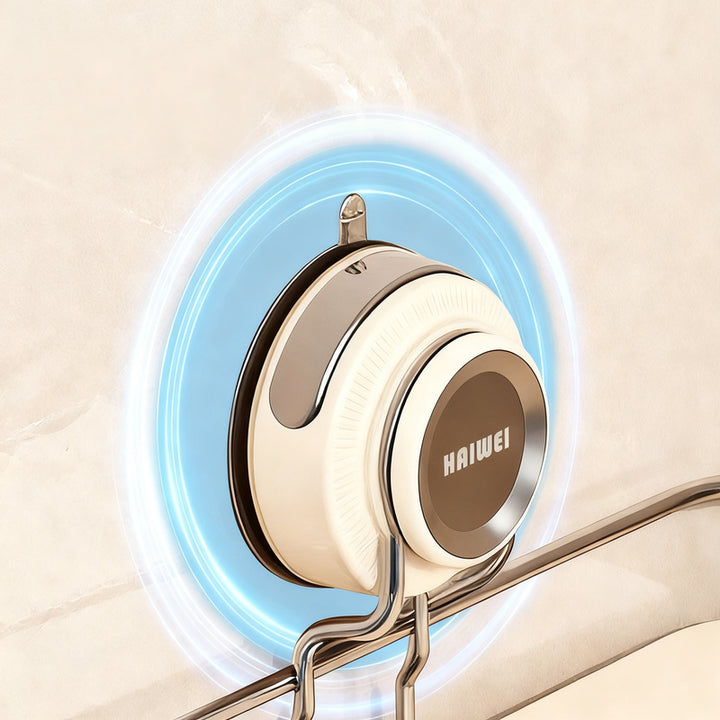 Stainless steel suction cup wall shelf for bathroom