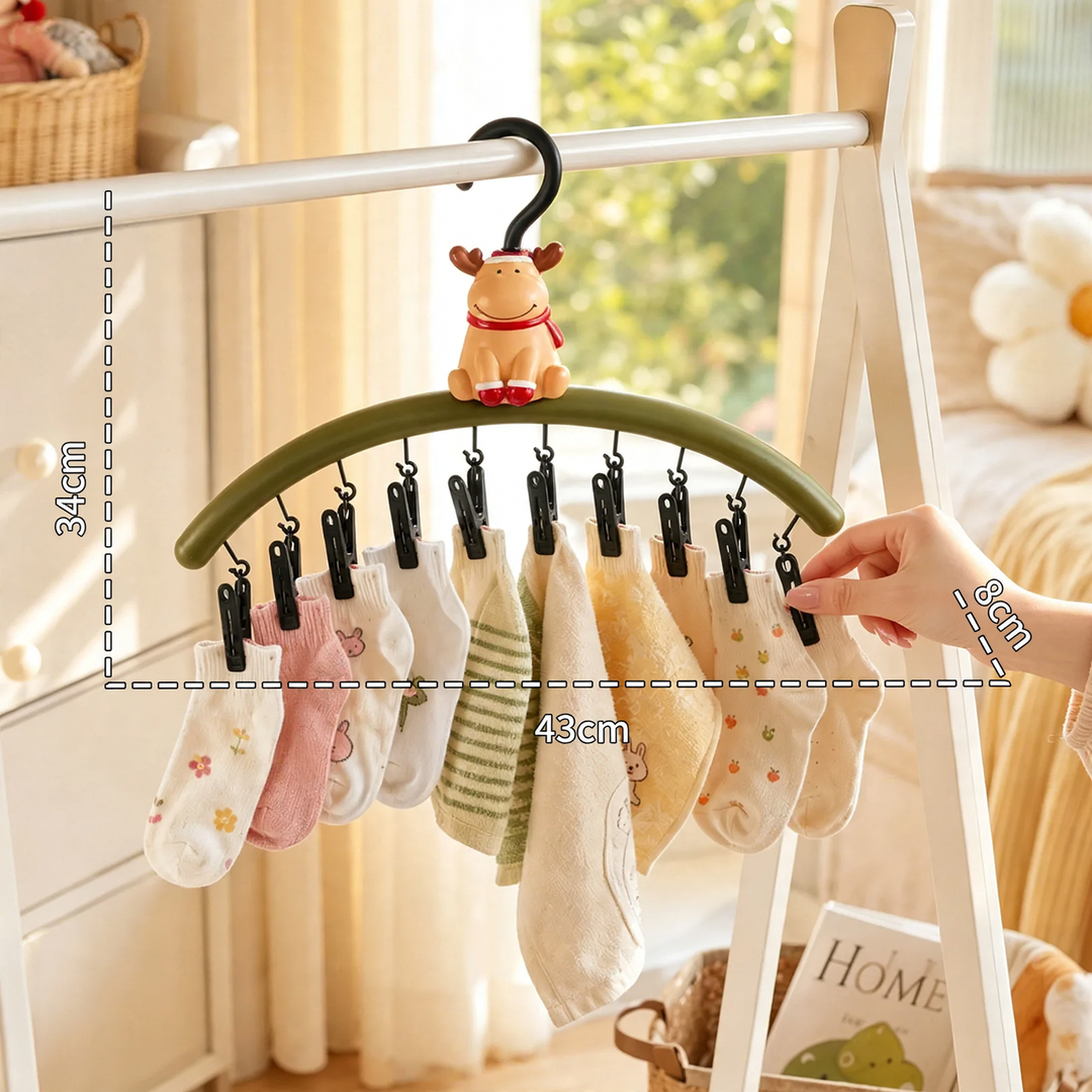 Christmas drying rack with clips