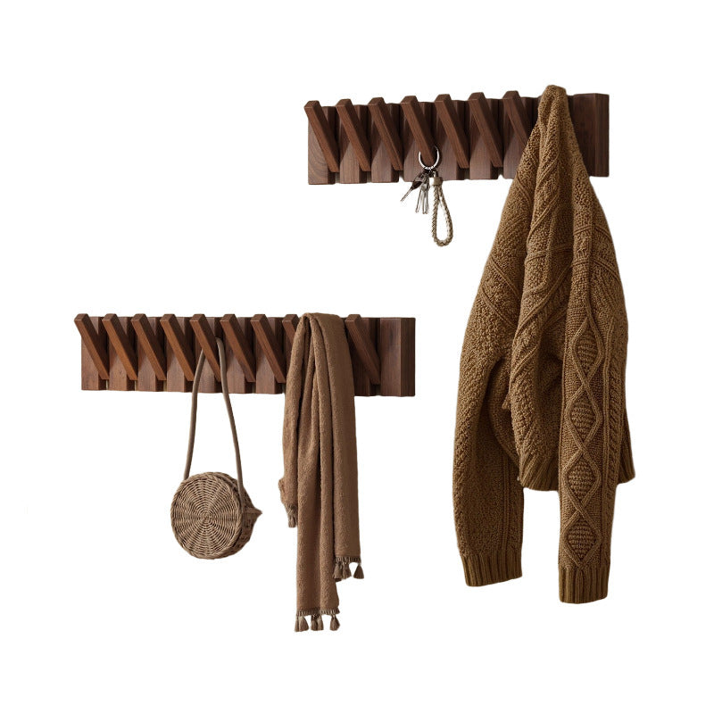 Wood Wall Rack Piano Keys Design, 4–12 Hooks