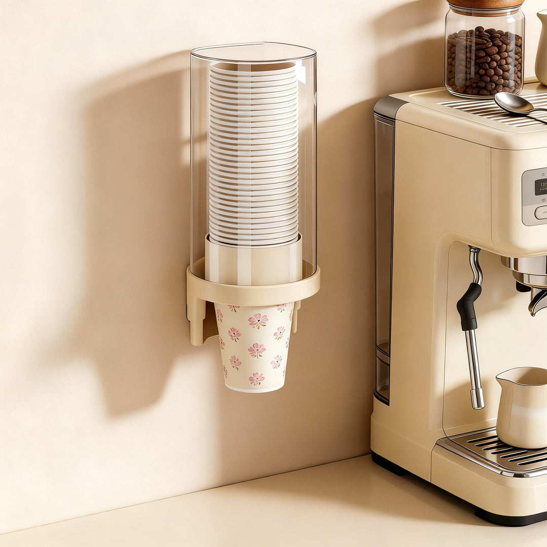 Wall-mounted cup holder, single and double